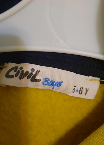 Sarı Erkek Çocuk Kapüşonlu Sweatshirt - Görsel 5