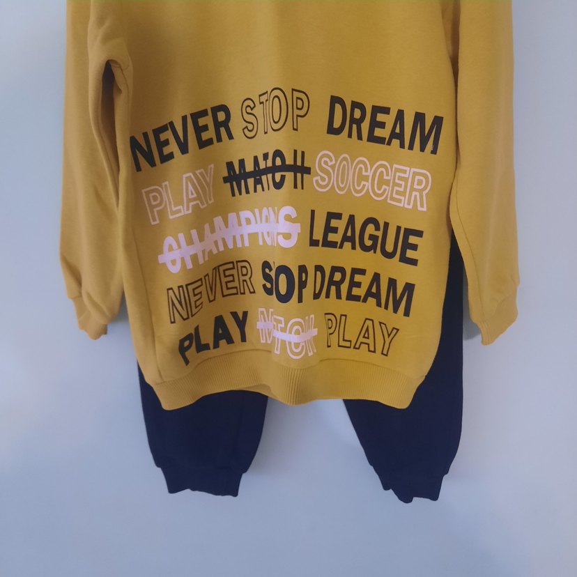 Sarı Erkek Çocuk Kapüşonlu Sweatshirt - Görsel 3