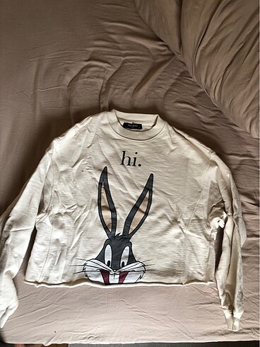 Zara Crop bugs bunny sweatshirt