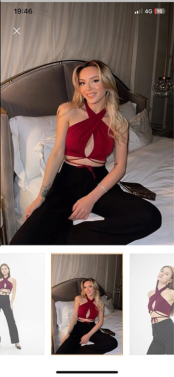 Trendyol & Milla kırmızı crop