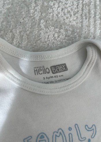 Bebek  Uzun Kollu Beyaz Baskılı Body - Görsel 2