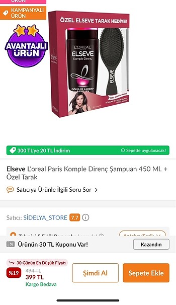  Beden Şampuan tarak set