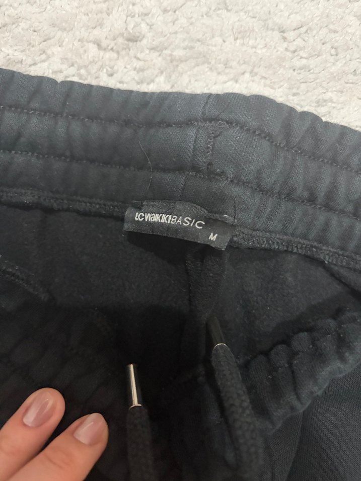 Siyah Fermuarlı Erkek Jogger Eşofman - Görsel 3