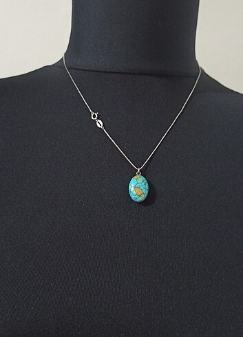 Sterling silver 925 AYAR TAŞLI GÜMÜŞ KOLYE 