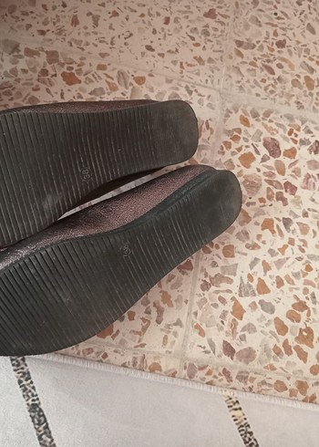 38 Beden kahverengi Renk kadın babet ayakkabı