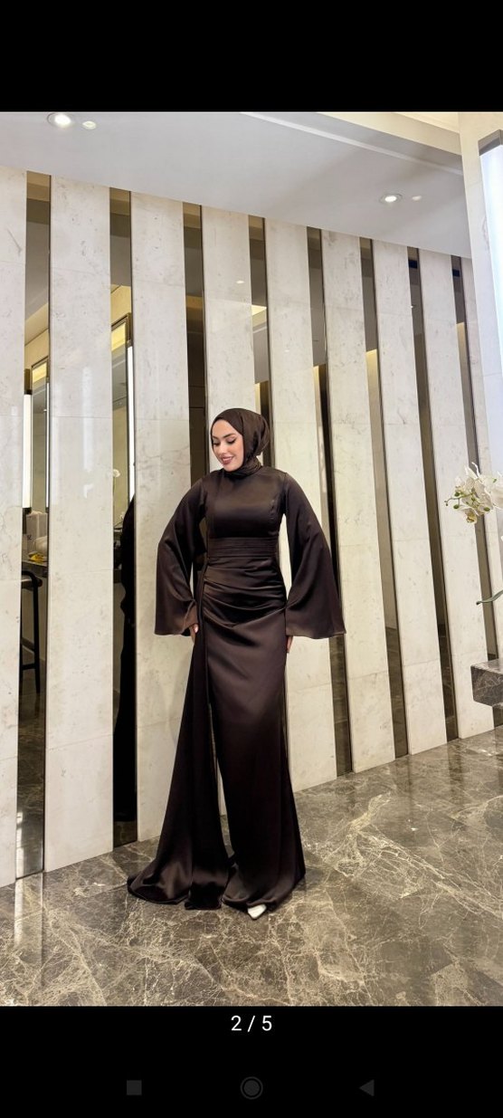 Siyah Uzun Drapeli Gotik Abiye Elbise - Görsel 2