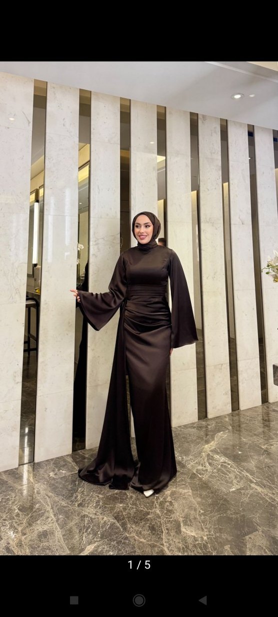 Siyah Uzun Drapeli Gotik Abiye Elbise - Görsel 3