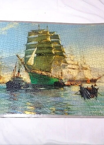 1000 parça puzzle yelkenli gemi deniz manzarası