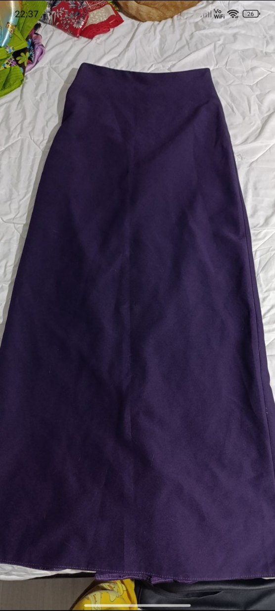 Kadın Mor Uzun Dökümlü Etek - Görsel 2