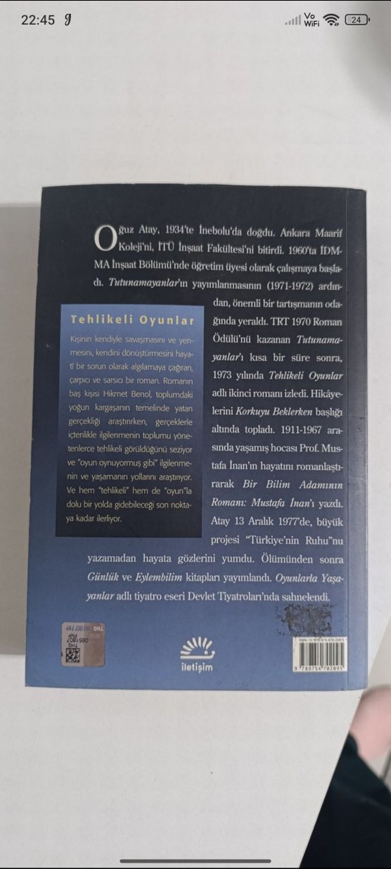 Tehlikeli Oyunlar - Oğuz Atay - Görsel 2