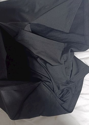 Siyah Gotik V Yaka Uzun Kollu şort etek Tulum - Görsel 2