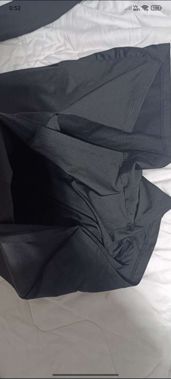 Siyah Gotik V Yaka Uzun Kollu şort etek Tulum - Görsel 2