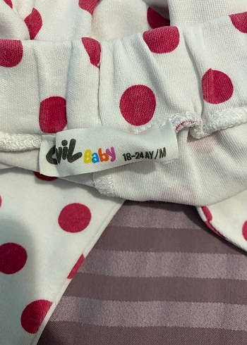 Civil Puantiye Desenli Bebek Pijama Takımı