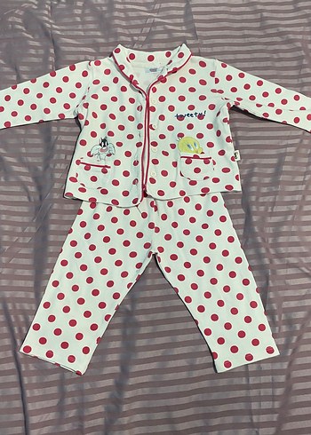 Puantiye Desenli Bebek Pijama Takımı