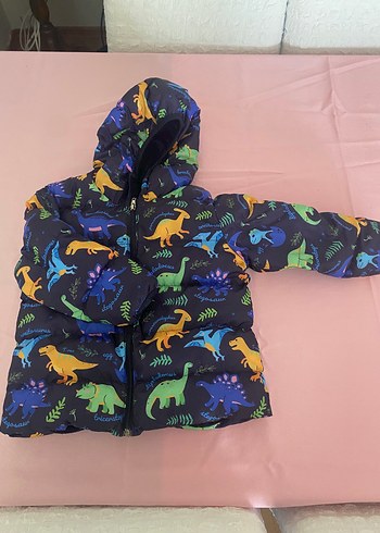 LC Waikiki Erkek Çocuk Dinozor Baskılı Fermuarlı Mont