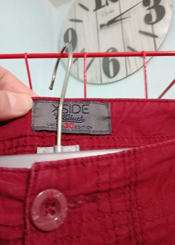 l Beden Bordo Rahat Kesim Erkek Şort