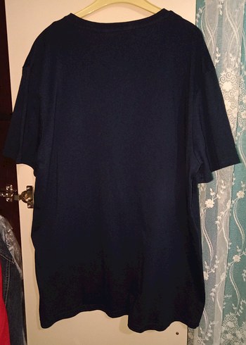 xl Beden Erkek Lacivert Oversize V Yaka T-shirt