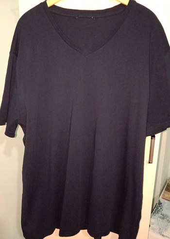 xl Beden lacivert Renk Erkek Lacivert Oversize V Yaka T-shirt