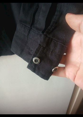 Siyah Erkek Gömlek Uzun Kollu Düğmeli - Görsel 4