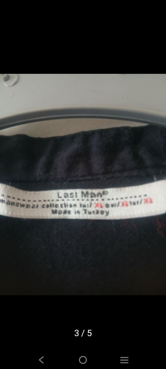 Siyah Erkek Gömlek Uzun Kollu Düğmeli - Görsel 3