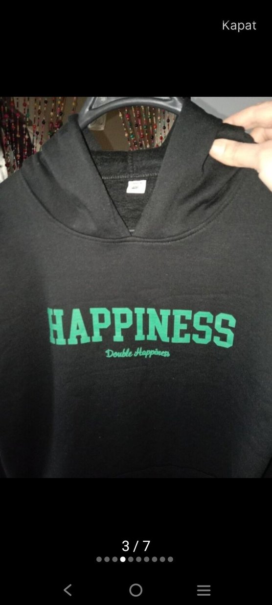 Kapüşonlu Siyah Unisex Sweatshirt - Görsel 3