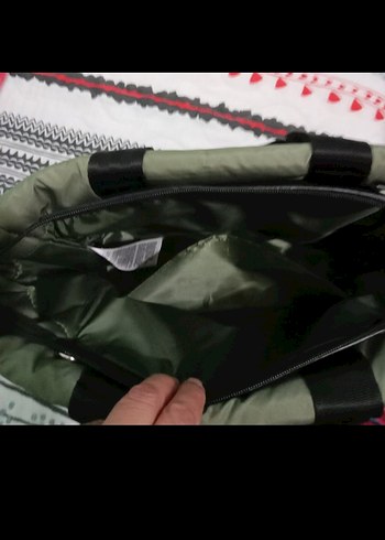 Fermuarlı Haki Kadın Omuz Çantası - Görsel 6