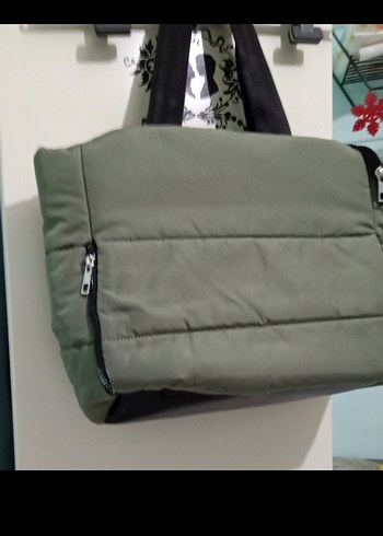 Fermuarlı Haki Kadın Omuz Çantası - Görsel 2