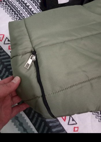 Fermuarlı Haki Kadın Omuz Çantası - Görsel 8