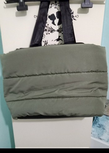 Fermuarlı Haki Kadın Omuz Çantası - Görsel 3