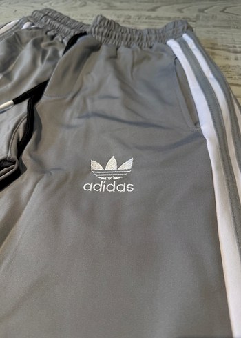 Gri Adidas Çıtçıtlı eşofman altı - Görsel 2