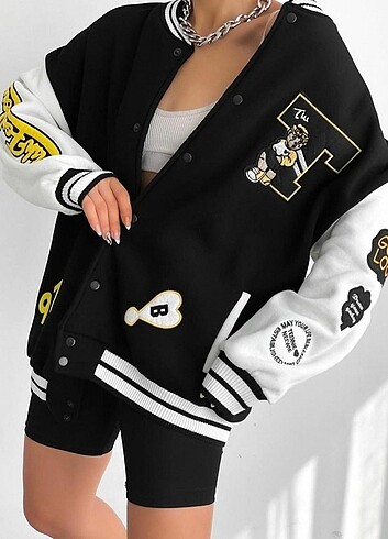 Oversize kolej ceketi 
