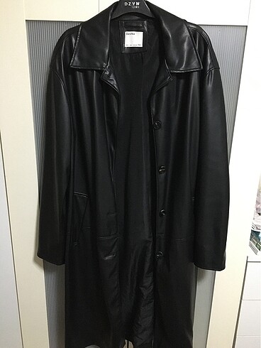 Deri trençkot bershka unisex