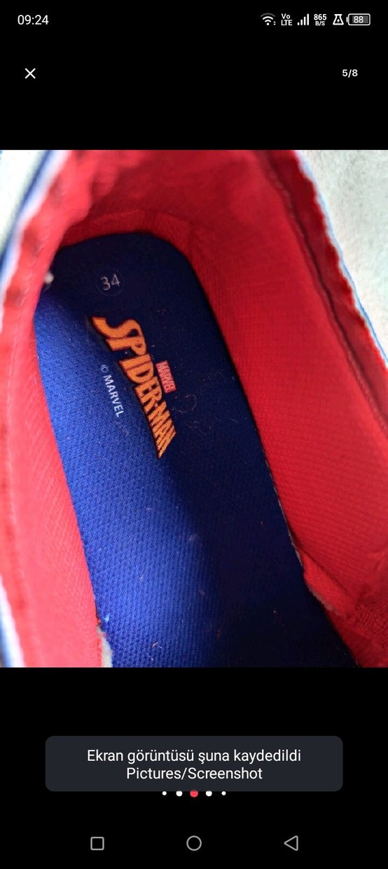 Renkli Örümcek Adam Desenli Erkek Çocuk Loafer - Görsel 5