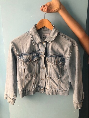 zara kız çocuk kot ceket - Görsel 6