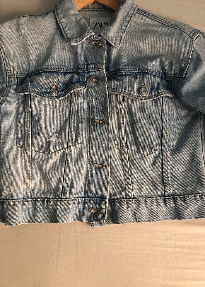 zara kız çocuk kot ceket - Görsel 3