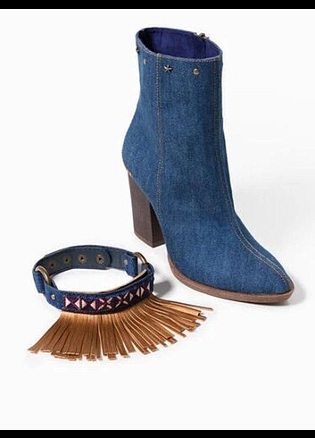 Desigual kadın kovboy Jean bot