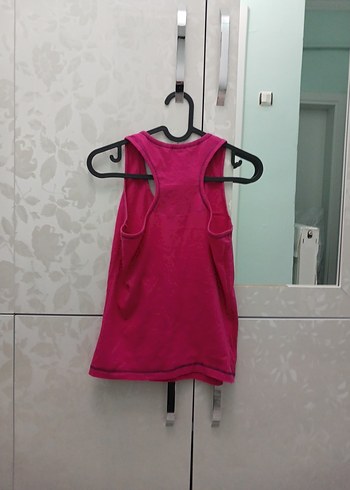 Kız Çocuk Pembe Baskılı Askısız Atlet - Görsel 4