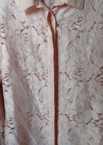 pudra pembesiDantel Uzun Kollu Bohem Kadın Elbise - Görsel 5