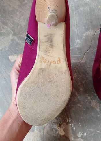 Kadin Bordo Tokalı Ayakkabı - Görsel 10