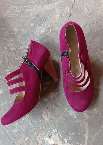 Kadin Bordo Tokalı Ayakkabı - Görsel 6