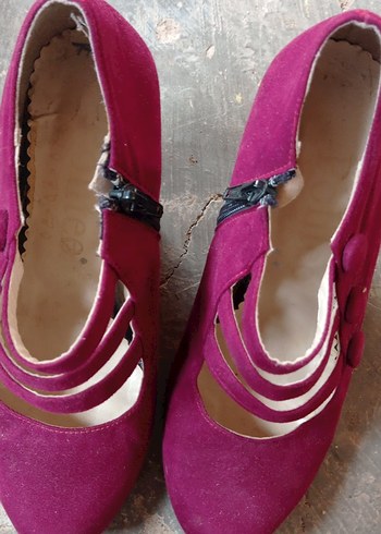 Kadin Bordo Tokalı Ayakkabı - Görsel 11