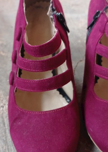 Kadin Bordo Tokalı Ayakkabı - Görsel 5