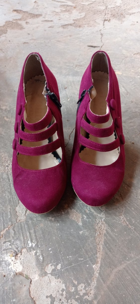 Kadin Bordo Tokalı Ayakkabı - Görsel 2