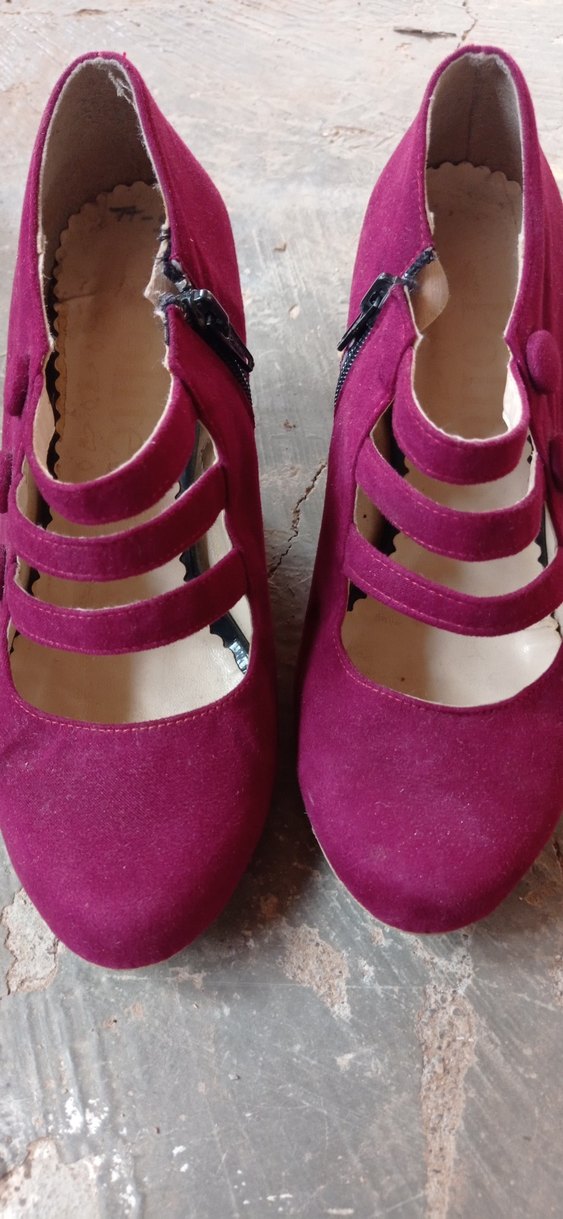 Kadin Bordo Tokalı Ayakkabı - Görsel 3