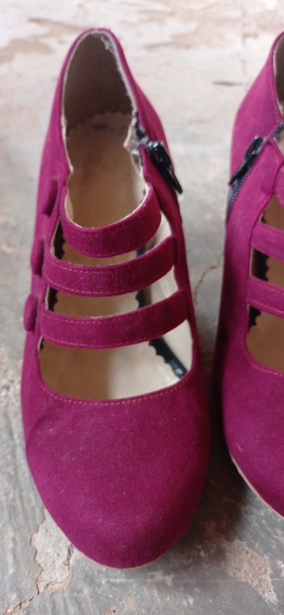 Kadin Bordo Tokalı Ayakkabı - Görsel 5