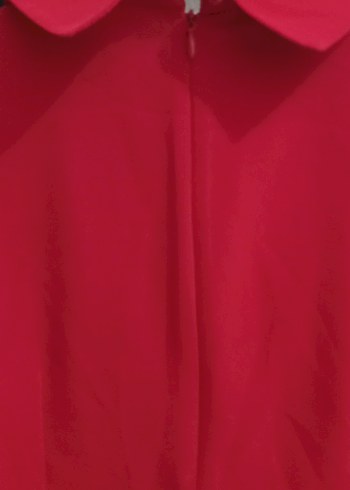 Kırmızı, Yakalı, Düğmeli Kadın Gömlek - Görsel 6