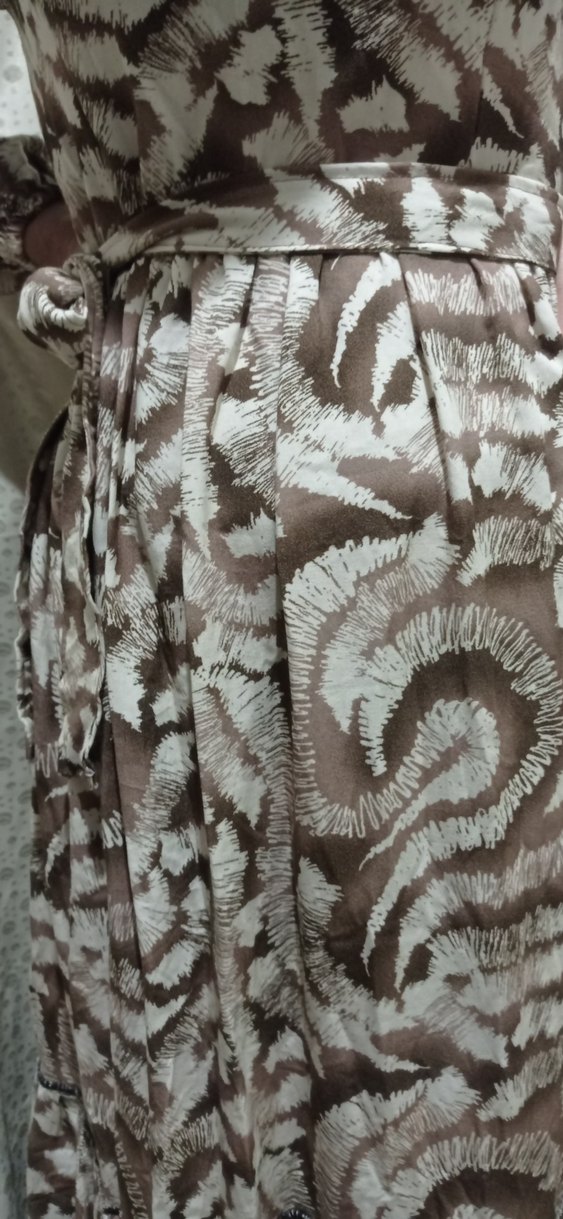 Uzun Kollu Bohem Bağlamalı Uzun Elbise - Görsel 4