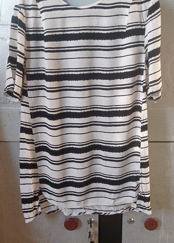 Gri Zebra Desenli Hamile Bluzu - Görsel 4