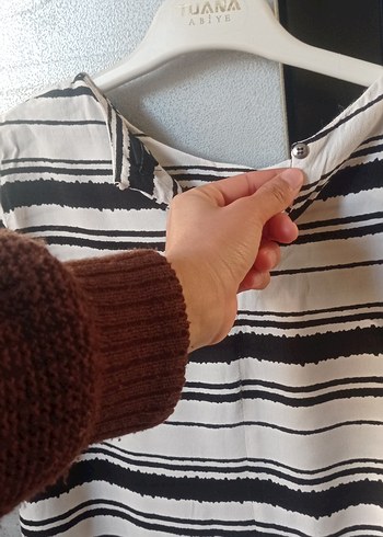 Gri Zebra Desenli Hamile Bluzu - Görsel 3