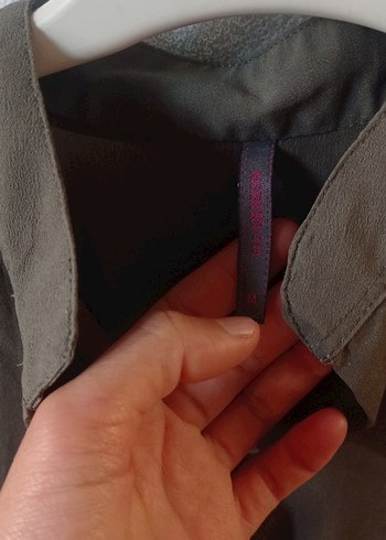 Bej Düğmeli Uzun Kollu Keten Kadın Gömlek - Görsel 4